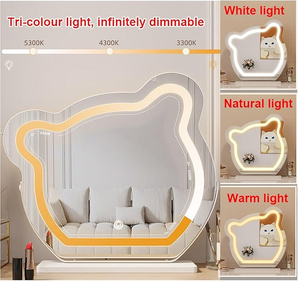 Bear-Shaped LED Makeup Mirror